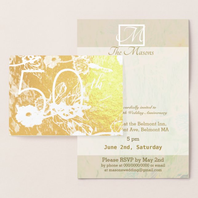 Tarjeta Con Relieve Metalizado 50.ª tarjeta de Relieve metalizado del Aniversario (Demostración)