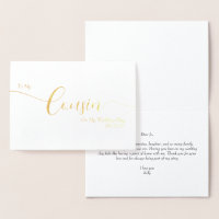 A Mi Prima el Día de Mi Boda Letra Elegante