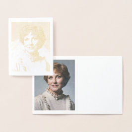 Tarjeta Con Relieve Metalizado A. Tarjeta de Relieve metalizado dorado Joyce Elli