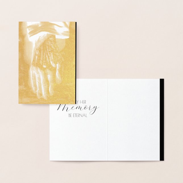 Tarjeta Con Relieve Metalizado Adiós a la vieja mano (Demostración)