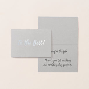 Tarjeta Con Relieve Metalizado Al mejor hombre   Gracias