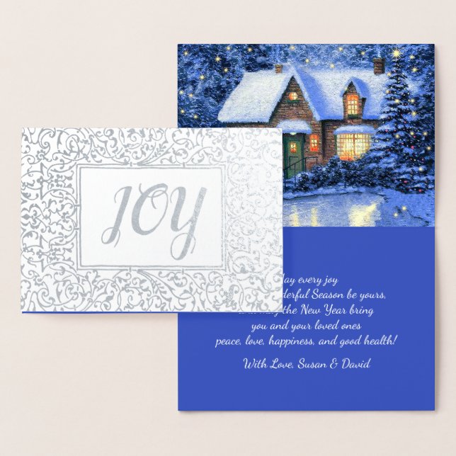 Tarjeta Con Relieve Metalizado Alegría. Navidades Holiday Luxury (Demostración)