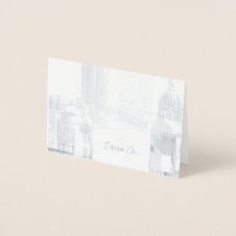 Tarjeta Con Relieve Metalizado Alentamiento inspirador de "Sigue tus sueños"