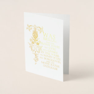 Tarjeta Con Relieve Metalizado Alice In Wonderland Jabberwocky Tarjeta De Relieve