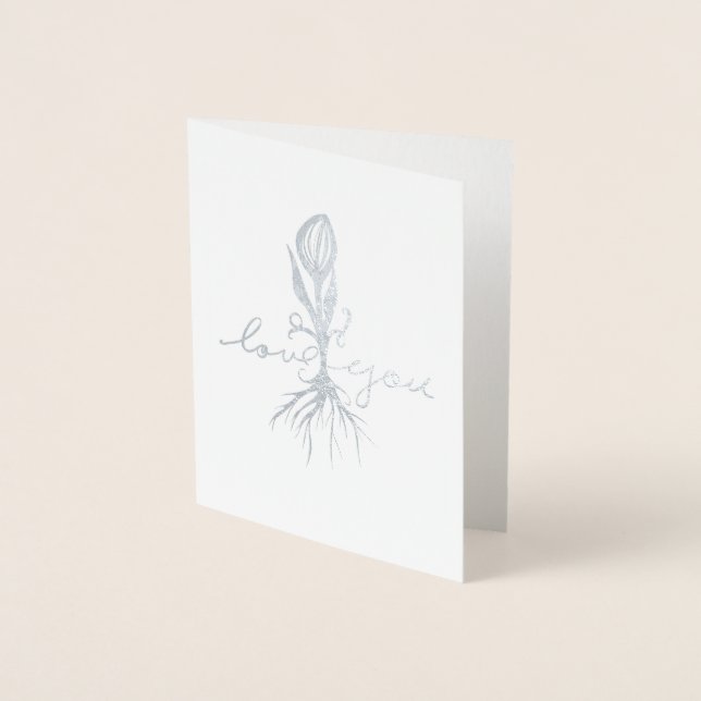 Tarjeta Con Relieve Metalizado Amar (Anverso)