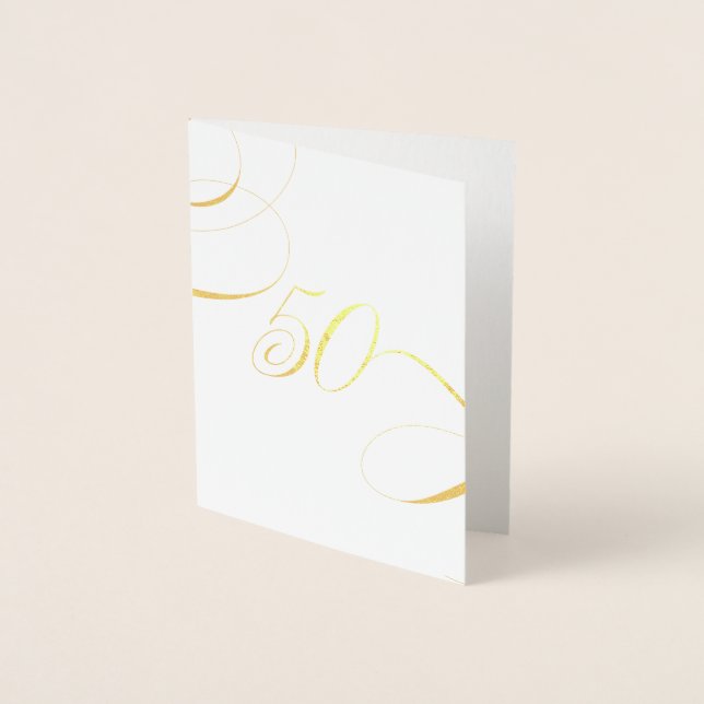 Tarjeta Con Relieve Metalizado Aniversario de aniversario de aniversario de oro d (Anverso)
