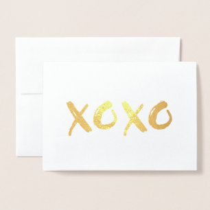 Tarjeta Con Relieve Metalizado Aniversario del Amor XOXO