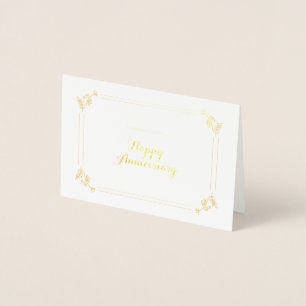 Tarjeta Con Relieve Metalizado Aniversario feliz