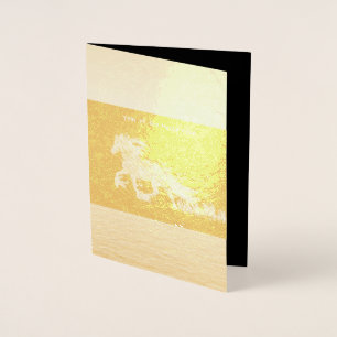 Tarjeta Con Relieve Metalizado Año del Caballo 2026