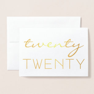 Tarjeta Con Relieve Metalizado Año Personalizado 2020 Feliz Año Nuevo moderno