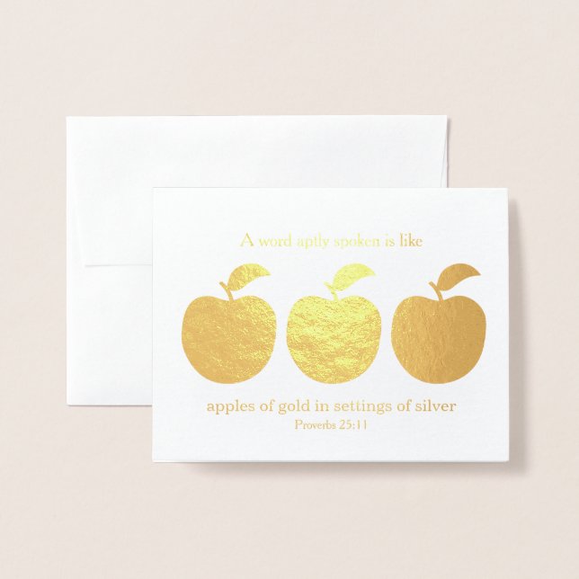 Tarjeta Con Relieve Metalizado Apreciación del Pastor de Oro de las manzanas habl (Anverso con sobre)