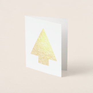 Tarjeta Con Relieve Metalizado Árbol de Navidad