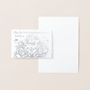 Tarjeta Con Relieve Metalizado Árbol de remolque de Relieve metalizado plateado G