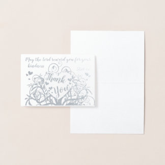 Tarjeta Con Relieve Metalizado Árbol de remolque de Relieve metalizado plateado G