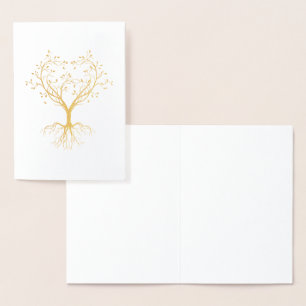 Tarjeta Con Relieve Metalizado Árbol de vida