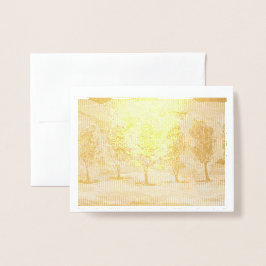 Tarjeta Con Relieve Metalizado Árboles morados por Relieve metalizado dorado Mark