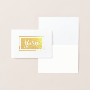 Tarjeta Con Relieve Metalizado Artesanías de impresión de bolas de yarn