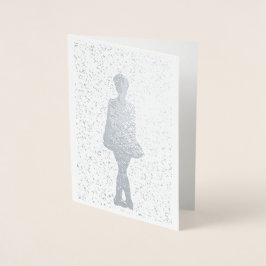 Tarjeta Con Relieve Metalizado Bailarina irlandesa