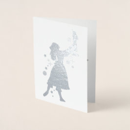 Tarjeta Con Relieve Metalizado Ballerina y pedófilos bailando en la nieve