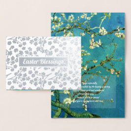 Tarjeta Con Relieve Metalizado Bendiciones de Pascua. Bella Artes Luxury