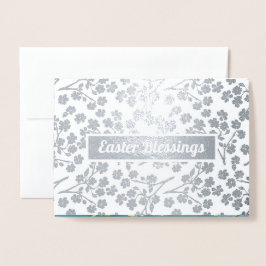 Tarjeta Con Relieve Metalizado Bendiciones de Pascua. Bella Artes Luxury