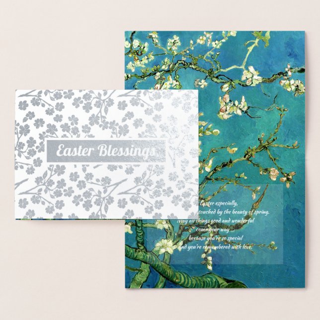 Tarjeta Con Relieve Metalizado Bendiciones de Pascua. Bella Artes Luxury Real (Demostración)