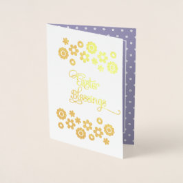 Tarjeta Con Relieve Metalizado Bendiciones de Pascua. Pequeño ángel afroamericano