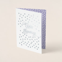 Tarjeta Con Relieve Metalizado Bendiciones de Pascua. Pequeño ángel afroamericano