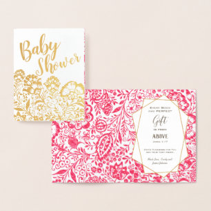 Tarjeta Con Relieve Metalizado Bendiciones reales de Relieve metalizado dorado Fl
