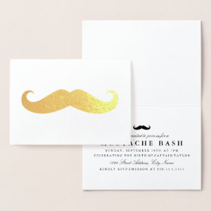 Tarjeta Con Relieve Metalizado Bigote