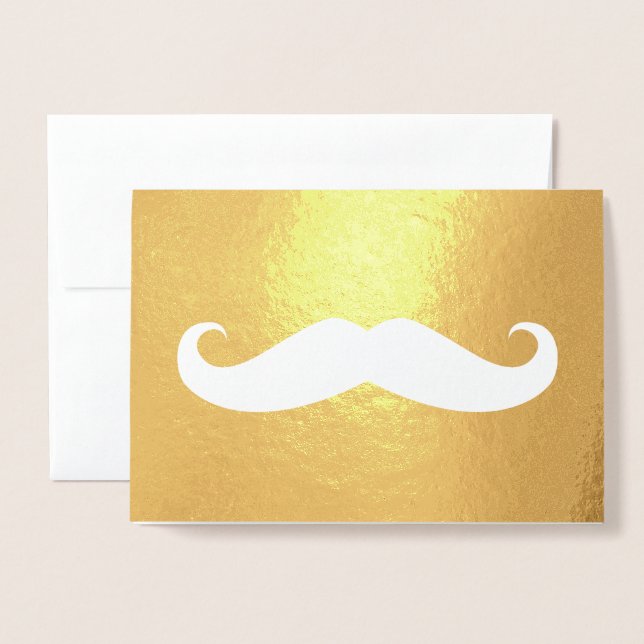 Tarjeta Con Relieve Metalizado Bigote (Anverso con sobre)