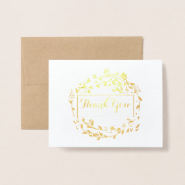 Tarjeta Con Relieve Metalizado Boda de flores de la guerra de flores gracias Reli