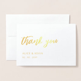 Tarjeta Con Relieve Metalizado Boda de fotografías manuscritas con guión simple G