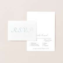 Boda Formal RSVP Plateado Gris II