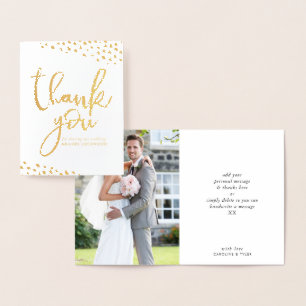 Tarjeta Con Relieve Metalizado BODA GRACIAS pareja de guiones de pintura fotográf