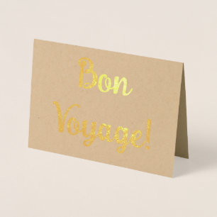 Tarjeta Con Relieve Metalizado ¡Bon Voyage!