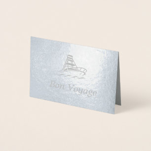 Tarjeta Con Relieve Metalizado Bon Voyage Card