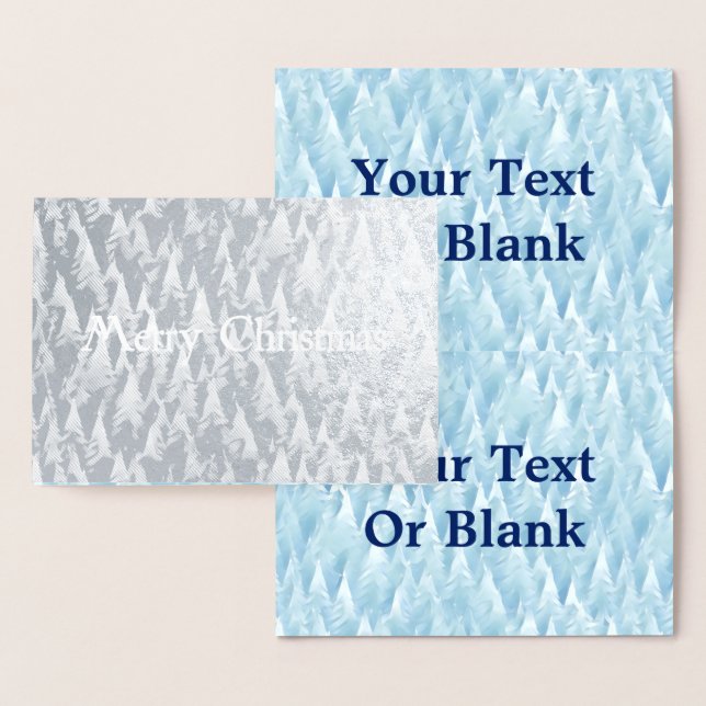 Tarjeta Con Relieve Metalizado Bosque fractal azul (Demostración)