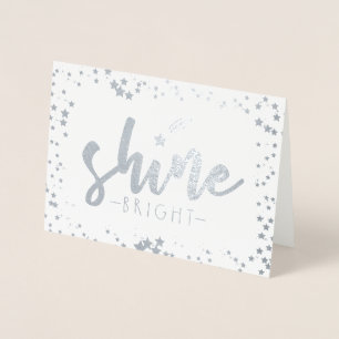 Tarjeta Con Relieve Metalizado Brillante