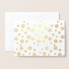 Tarjeta Con Relieve Metalizado Brillantes De Nieve De Oro