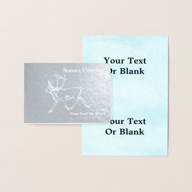 Tarjeta Con Relieve Metalizado Bull Caribou - Saludos de temporada (Demostración)