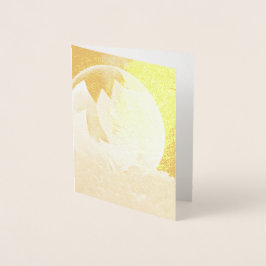 Tarjeta Con Relieve Metalizado Burbuja de jabón en nieve