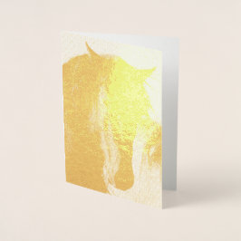 Tarjeta Con Relieve Metalizado CABALLOS SALVAJES DE LA Tarjeta DE Relieve metaliz
