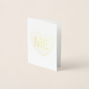 Tarjeta Con Relieve Metalizado Candy Heart - YO
