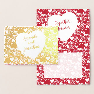 Tarjeta Con Relieve Metalizado Candy Hearts Together Forever Aniversario