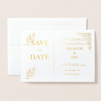 Tarjeta Con Relieve Metalizado Carta de papel de aluminio