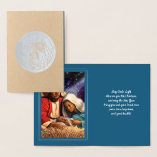 Tarjeta Con Relieve Metalizado Cartas de Navidades de Relieve metalizado Real de 