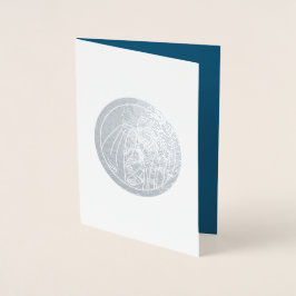 Tarjeta Con Relieve Metalizado Cartas de Navidades de Relieve metalizado Real de 