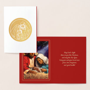 Tarjeta Con Relieve Metalizado Cartas de Navidades de Relieve metalizado Real de