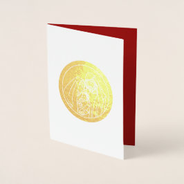 Tarjeta Con Relieve Metalizado Cartas de Navidades de Relieve metalizado Real de 